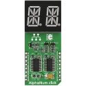 MikroElektronika Display Board AlphaNum G Click 2 14 Segment Display Add On Board With TLC5926 x 2 MIKROE-1851