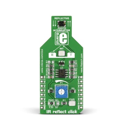 MikroElektronika IR Reflect Click Proximity Sensor MikroBus Click Board for GP2S700HCP MIKROE-1882