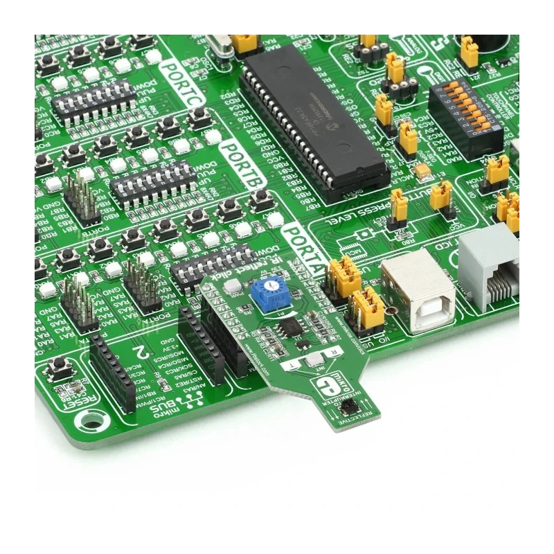 MikroElektronika IR Reflect Click Proximity Sensor MikroBus Click Board for GP2S700HCP MIKROE-1882