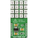 MikroElektronika Display Board 4x4 RGB Click LED Matrix Add On Board with WS2812, MCP1826 LDO Regulator MIKROE-1881