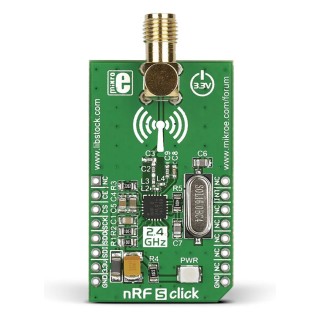 MikroElektronika Communication and Wireless Development Tool nRF S Click nRF24L01P RF Transceiver MikroBus Click MIKROE-1836