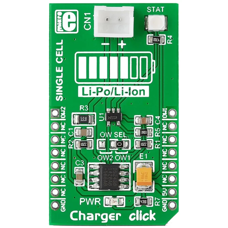 MikroElektronika Power Management Development Kit Battery Charger for Lithium-ion & Lithium-Polymer Batteries MIKROE-2033