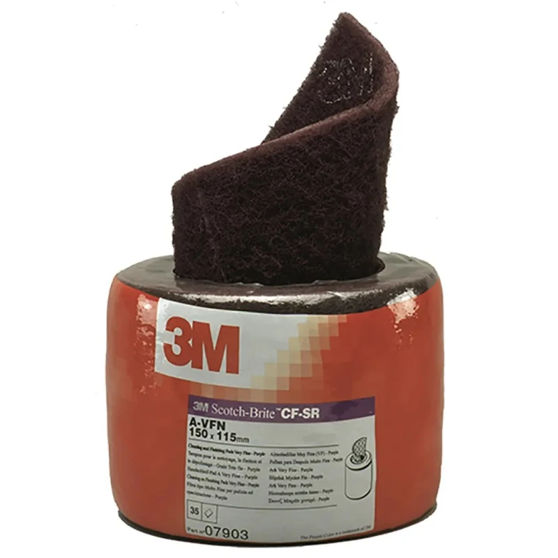 3M Ultra-Thin Purple Non-Woven Abrasive Hand Pad 155mm x 150mm AVFN Grade CF-SR 07903