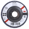 3M 566A Zirconia Aluminium Flap Disc, 115 mm Diameter, Medium Grade, P80 Grit, Maximum 13000 rpm 3M556D B61790