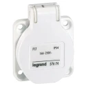 Legrand Industrial Power Connector 16A 250V White Plastic Panel Mount Screw Terminal IP54 P17 Range 