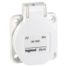 Legrand Industrial Power Connector 16A 250V White Plastic Panel Mount Screw Terminal IP54 P17 Range