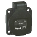 Legrand Industrial Power Connector 16A, 250V, IP54 Black, Panel Mount, 2P+PE IP54 MPN 