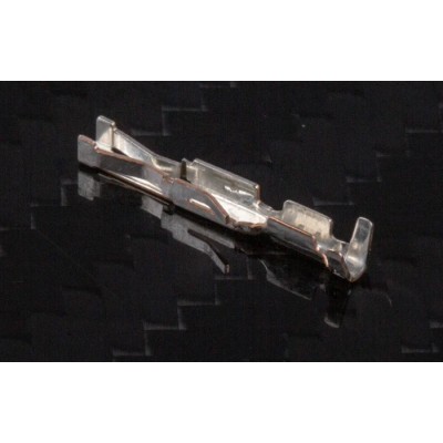 TE Connectivity AMPMODU Series Female Crimp Terminal, 3A Current, 28 AWG Min, 24 AWG Max, Tin Plating, Phosphor Bronze HE14