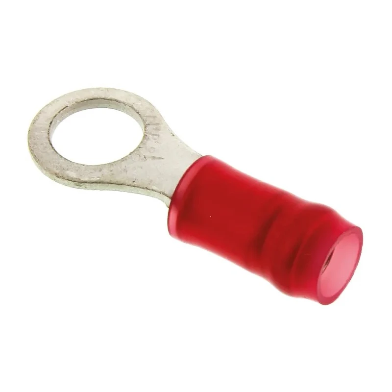TE Connectivity PIDG Insulated Ring Terminal M5 Stud Size 22 AWG 16 AWG Wire Size Red 130008