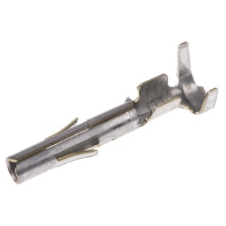TE Connectivity Universal MATE-N-LOK Series Female Crimp Terminal, 19A Current, 0.5mm² to 2mm² Wire Size, Brass Tin 350537-1