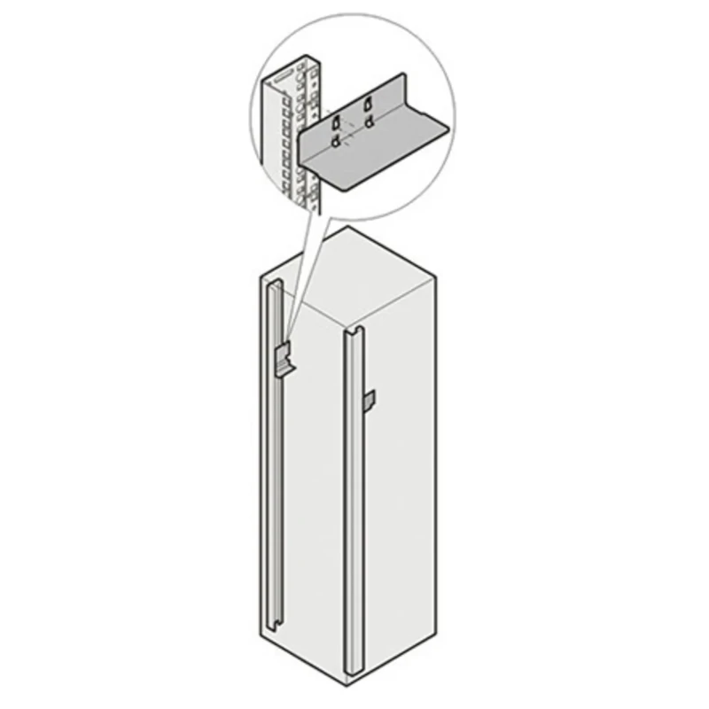 nVent SCHROFF Rack Slide Rail Steel 75mm Depth 15kg Max Load 23130-094