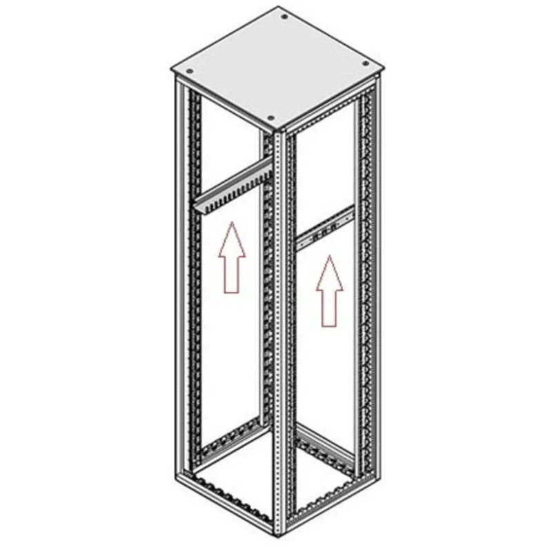 nVent SCHROFF Slide Rail Rack Rail 800 mm Depth 1U Rack Unit Steel 25kg Max Load 23130097