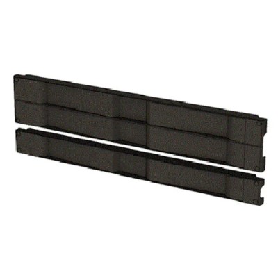 nVent SCHROFF Black Plastic Front Panel Rack Unit 1U 16693
