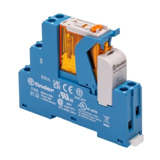 Finder 4C Series Interface Relay, DIN Rail Mount, 230V AC Coil, DPDT Contact, 5mA Coil Current 4C.02.8.230.0060SPA