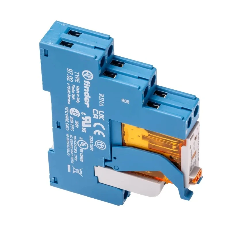 Finder 4C Series Interface Relay, DIN Rail Mount, 230V AC Coil, DPDT Contact, 5mA Coil Current 4C.02.8.230.0060SPA