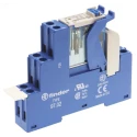 Finder 4C Series Interface Relay DPDT 24V DC Coil Voltage 8A Switching Current DIN Rail Mount 4C.02.9.024.0050SPA
