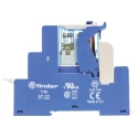 Finder 4C Series Interface Relay DPDT 24V DC Coil Voltage 8A Switching Current DIN Rail Mount 4C.02.9.024.0050SPA