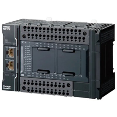 Omron NX1P Series PLC CPU, 24-Input DC Input, 16 PNP Outputs, Panel Mount, Ladder Logic 