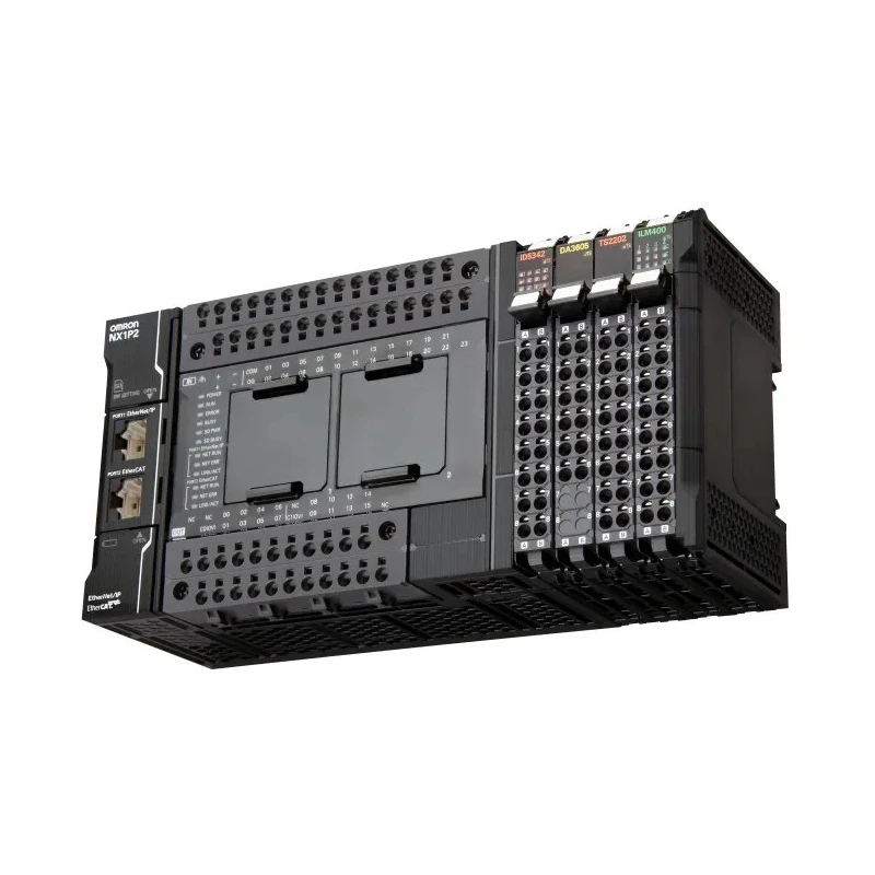 Omron NX1P Series PLC CPU, 24-Input DC Input, 16 PNP Outputs, Panel Mount, Ladder Logic 