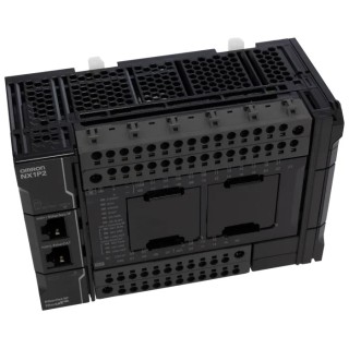 Omron NX1P Series PLC CPU, 24 DC Inputs, 16 PNP Outputs, Ethernet RJ45, Ladder Logic Programming 