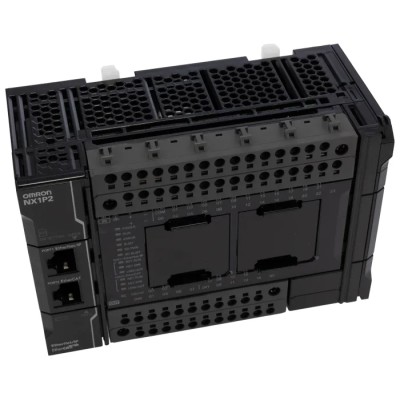 Omron NX1P Series PLC CPU, 24 DC Inputs, 16 PNP Outputs, Ethernet RJ45, Ladder Logic Programming 