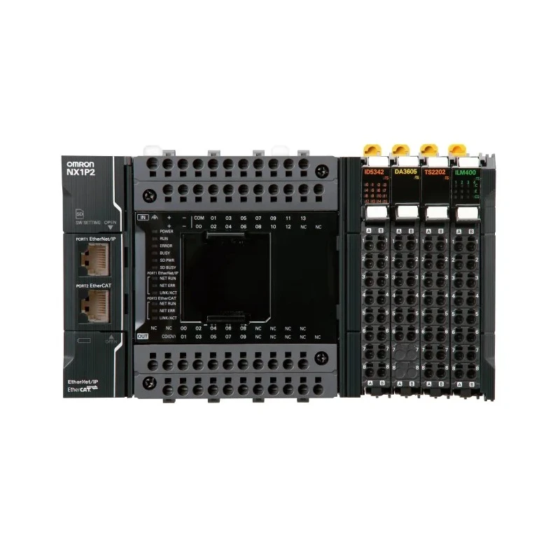Omron NX1P Series PLC CPU 14-Input PNP/NPN Input 16 Outputs PNP Output 20.4-28.8V Panel Mount 