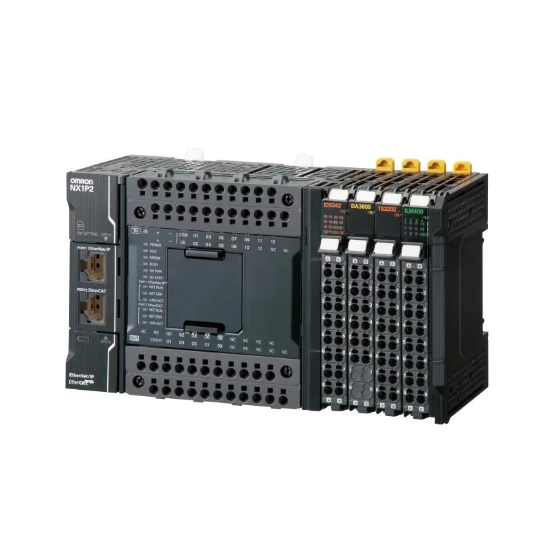 Omron NX1P Series PLC CPU 14-Input PNP/NPN Input 16 Outputs PNP Output 20.4-28.8V Panel Mount 