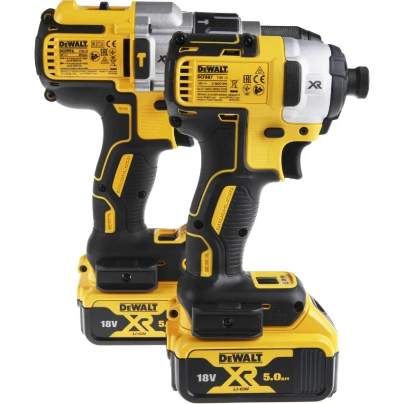 DeWALT 18V Cordless Power Tool Kit Combi Drill and Impact Driver Brushless Motor 5Ah Battery DCK276P2-GB
