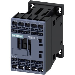 Siemens Sirius Contactor Relay, 110V AC Coil, 10 A Contact Current, 2 NO/2 NC Auxiliary Contacts, 600 V DC 3RH2122-2AF00