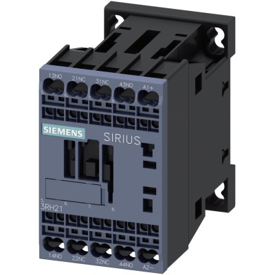 Siemens 3RH2 Contactor, 220V DC Coil, 10 A Contact Current, 2 NO/2 NC, 600 V DC, 690 V AC 136-3652