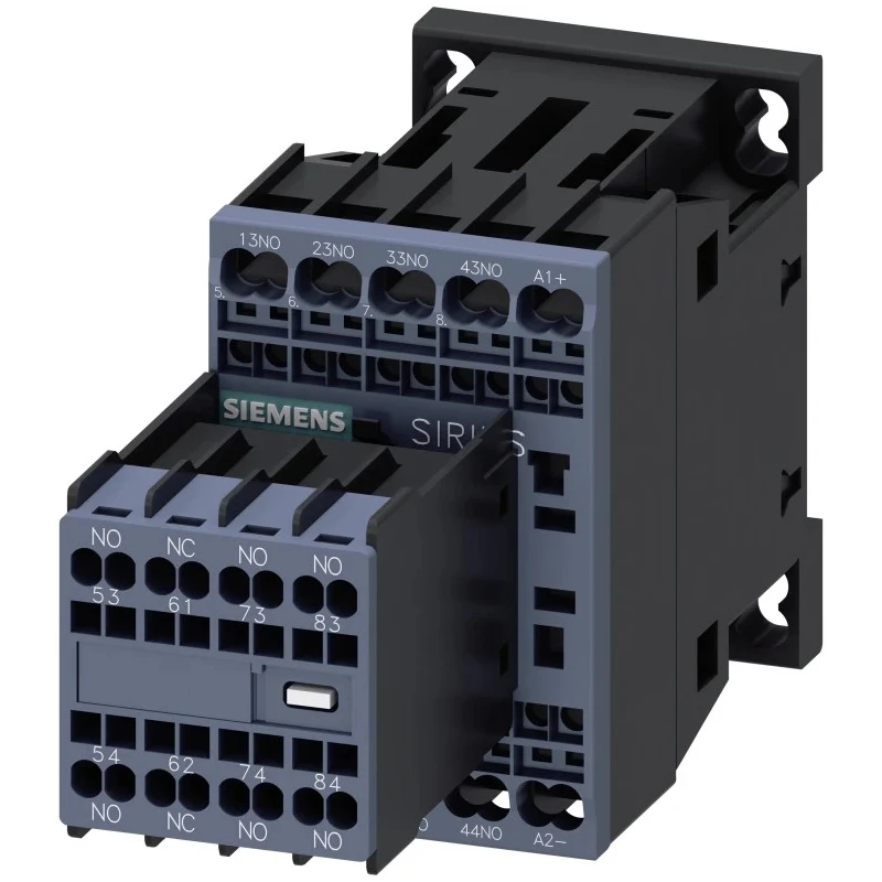 Siemens Contactor Relay, 24V DC Coil, 10 A, 4 W Power, 7 NO/1 NC, 600 V DC, 690 V AC 3RH2371-2FB40