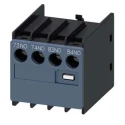 Siemens Auxiliary Switch Block 2 Contact, 1 NO/1 NC, Snap-On Mount, 10 A Current, 600 V DC 690V AC 3RH2911-1LA20