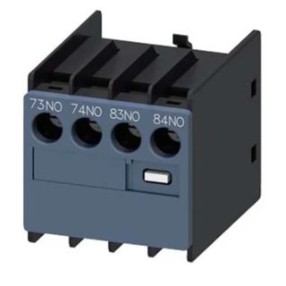 Siemens Auxiliary Switch Block 2 Contact, 1 NO/1 NC, Snap-On Mount, 10 A Current, 600 V DC 690V AC 3RH2911-1LA20