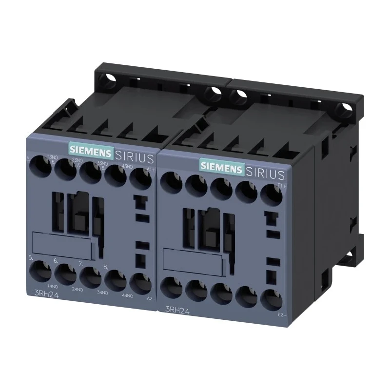 Siemens Contactor Relay 220V DC Coil, 10 A Contact Current, 4 NO, 600 V DC, 690 V AC 3RH2440-1BM40