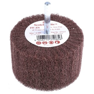 3M Circular Abrasive Brush 75 mm Diameter, P80 Grit, 0.25 in Shank Size, Max 8500 rpm FF-ZS 07217