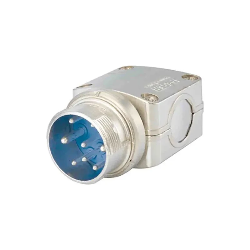 Jaeger Circular Connector, 6 Contacts, Cable Mount, Standard Size, Male, IP50 IP54 Protection, Silver Plated 5322 060 06