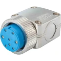 Jaeger Circular Connector, 4 Contacts, Cable Mount, Male, Standard Size, 50A Current, Silver Plating, Solder 5307 600 06
