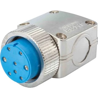 Jaeger Circular Connector, 4 Contacts, Cable Mount, Male, Standard Size, 50A Current, Silver Plating, Solder 5307 600 06
