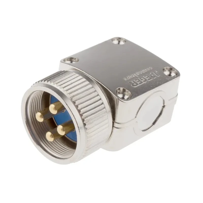 Jaeger Circular Connector, 4 Contacts, Cable Mount, Male, Standard Size, 50A Current, Silver Plating, Solder 5307 600 06