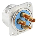 Jaeger Circular Connector, 4 Contacts, Panel Mount, Standard Size, Female, 50A, IP65, MIL-DTL-5015, Silver 5337 600 06