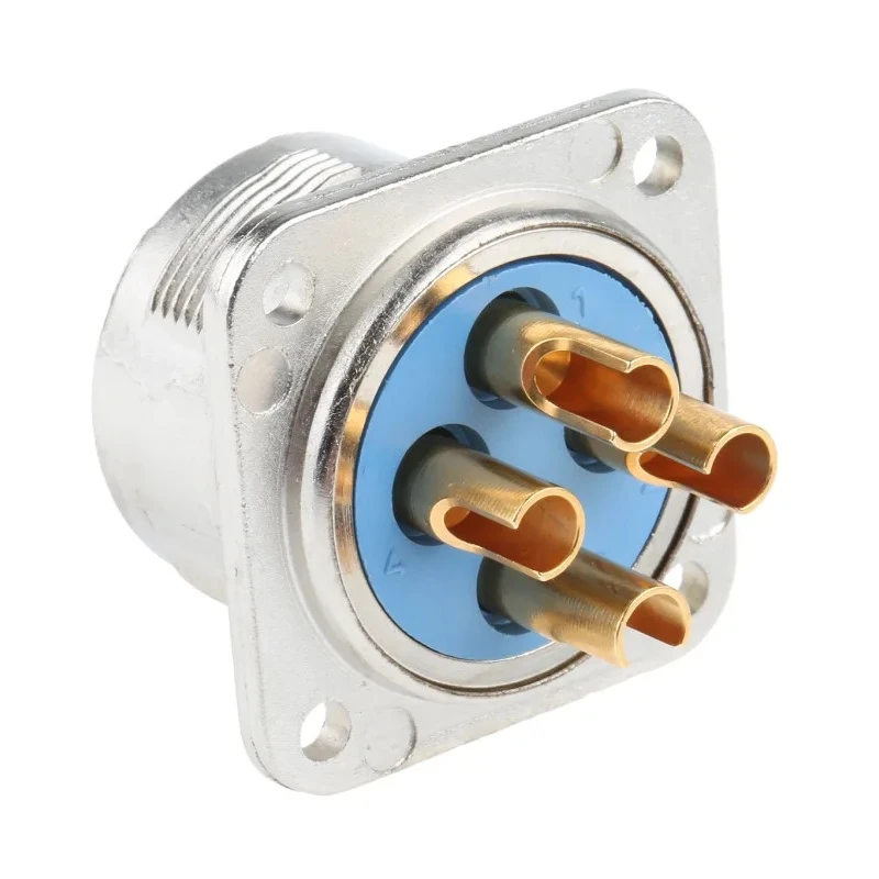 Jaeger Circular Connector, 4 Contacts, Panel Mount, Standard Size, Female, 50A, IP65, MIL-DTL-5015, Silver 5337 600 06