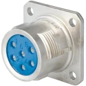 Jaeger Circular Connector, 8 Contacts, Panel Mount, Female, Standard Size, IP50/IP54, MIL-DTL-5015, Silver 5366 080 06