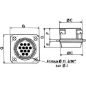 Jaeger Industrial Circular Connector 3 Contacts Panel Mount Male, Standard Size 1 Housing, IP50 IP54 Rated 6306 030 06