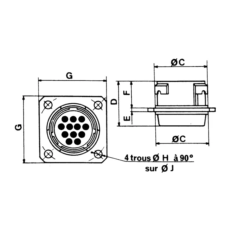 Jaeger Industrial Circular Connector 3 Contacts Panel Mount Male, Standard Size 1 Housing, IP50 IP54 Rated 6306 030 06