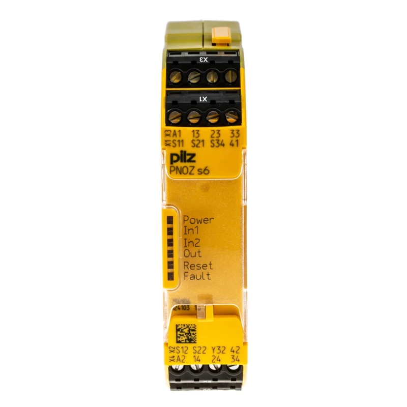 Pilz PNOZ s6 24V DC Safety Relay with 3 Safety Contacts and 1 Auxiliary Contact 750106