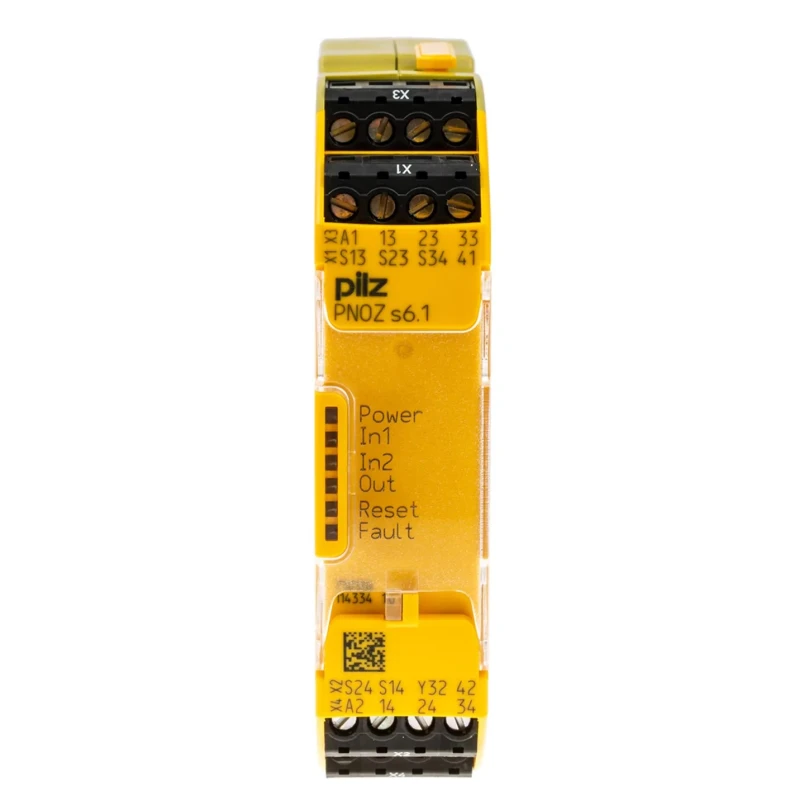 Pilz 24V DC Safety Relay with 3 Safety Contacts, 1 Auxiliary Contact, DIN Rail Mount PNOZ s6.1 750126