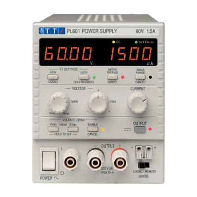 Aim-TTi Digital Bench Power Supply, 1 Output, 0 V AC to 60 V, 90 W, 1.5 A Max PL601