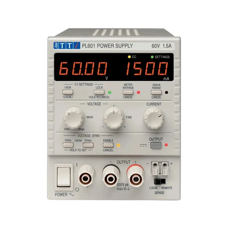 Aim-TTi Digital Bench Power Supply, 1 Output, 0 V AC to 60 V, 90 W, 1.5 A Max PL601