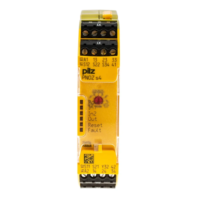 Pilz PNOZ s4 240V AC/DC 48V AC/DC Safety Relay with 3 Safety Contacts and 1 Auxiliary Contact 750134