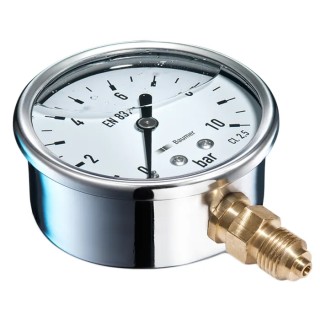 Bourdon 63 mm Stainless Steel Case Bottom Entry Pressure Gauge 40 bar MIT3-D22.B27